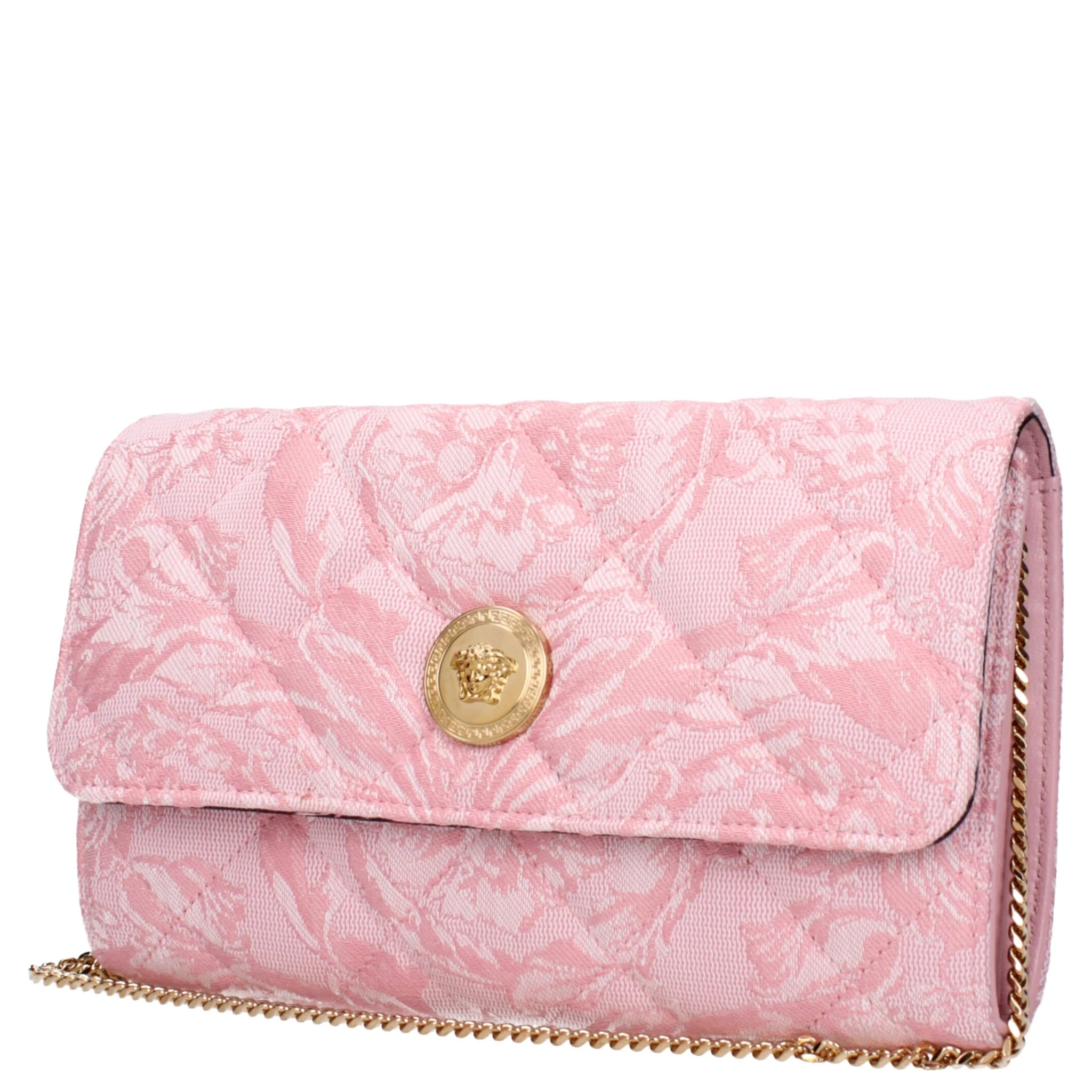 Pink Fabric Clutch Bag