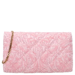 Pink Fabric Clutch Bag