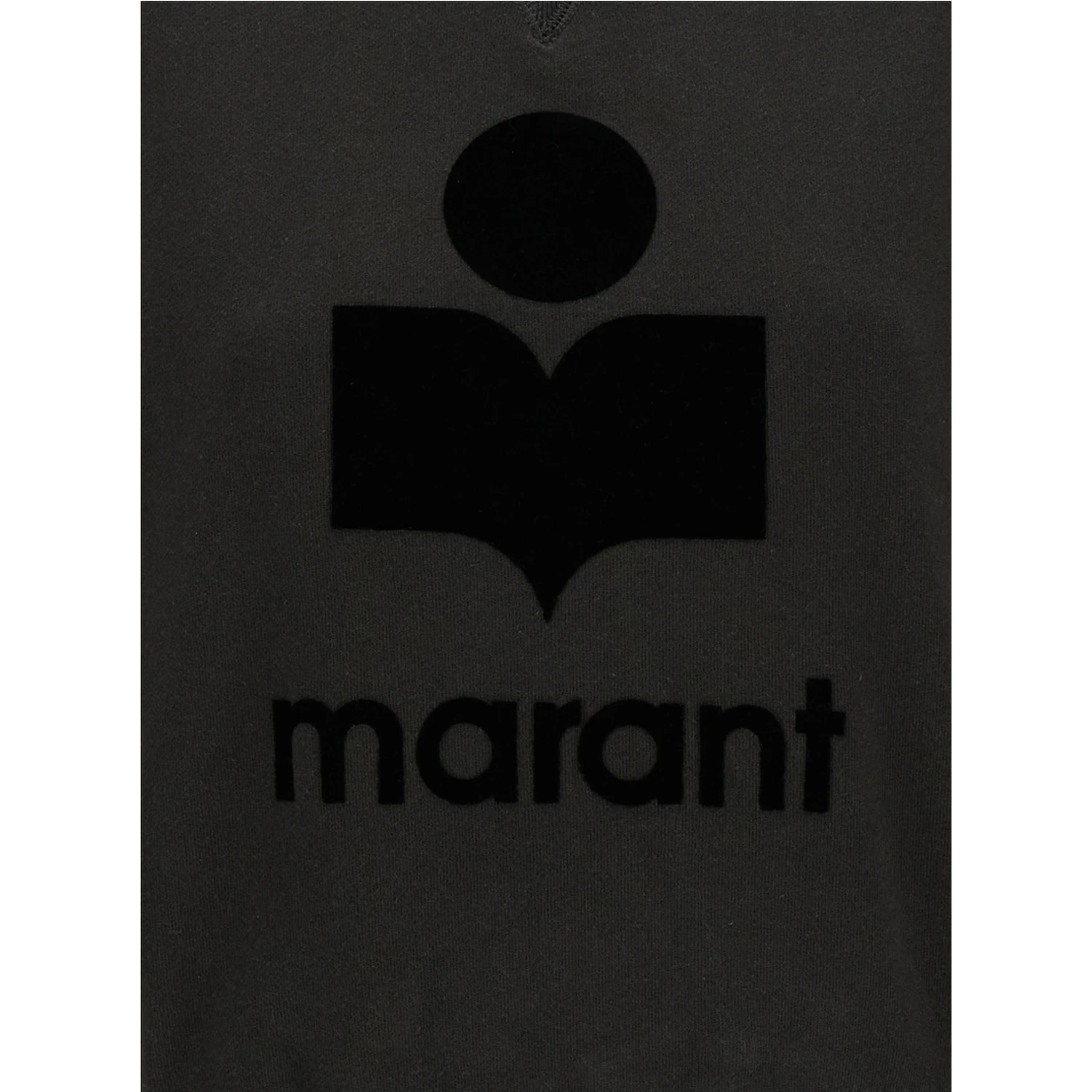 Black High Neck Sweatshirt with Contrasting Logo Print in Cotton Blend Woman