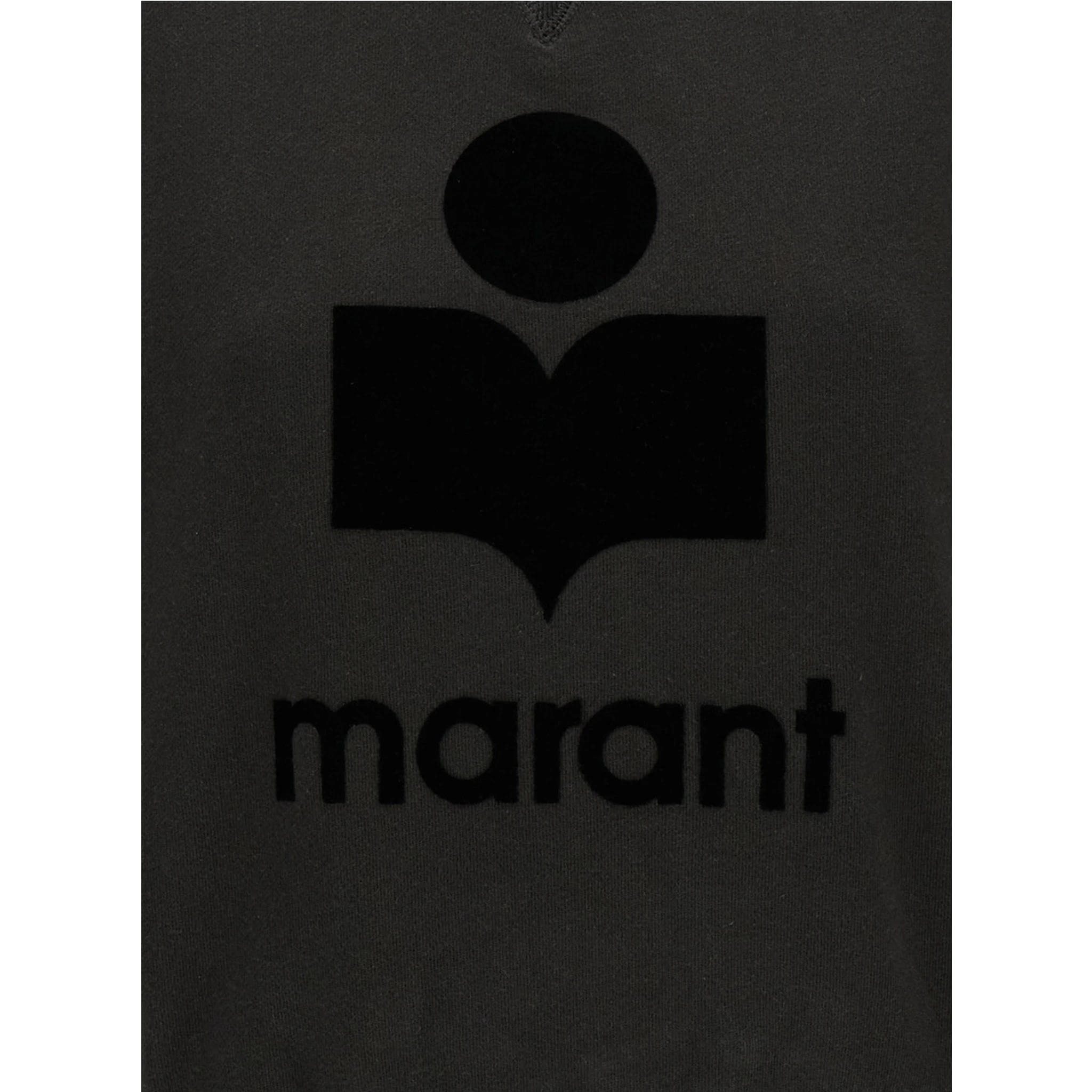 Black High Neck Sweatshirt with Contrasting Logo Print in Cotton Blend Woman