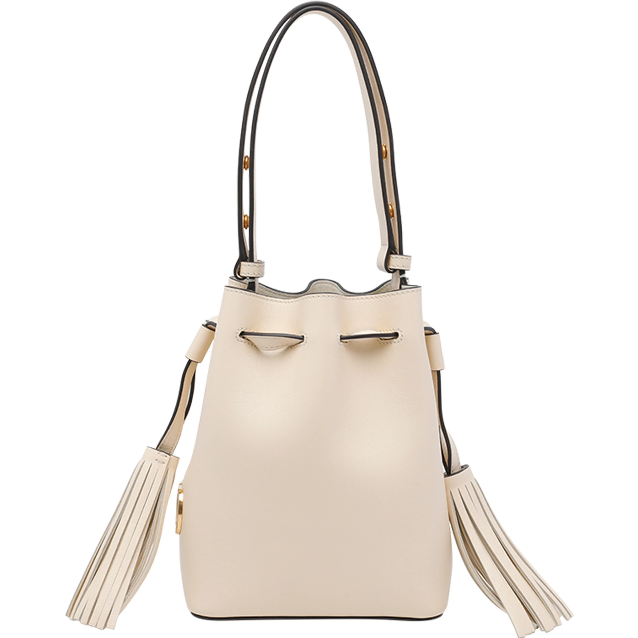 Butter white Drawstring bucket bag