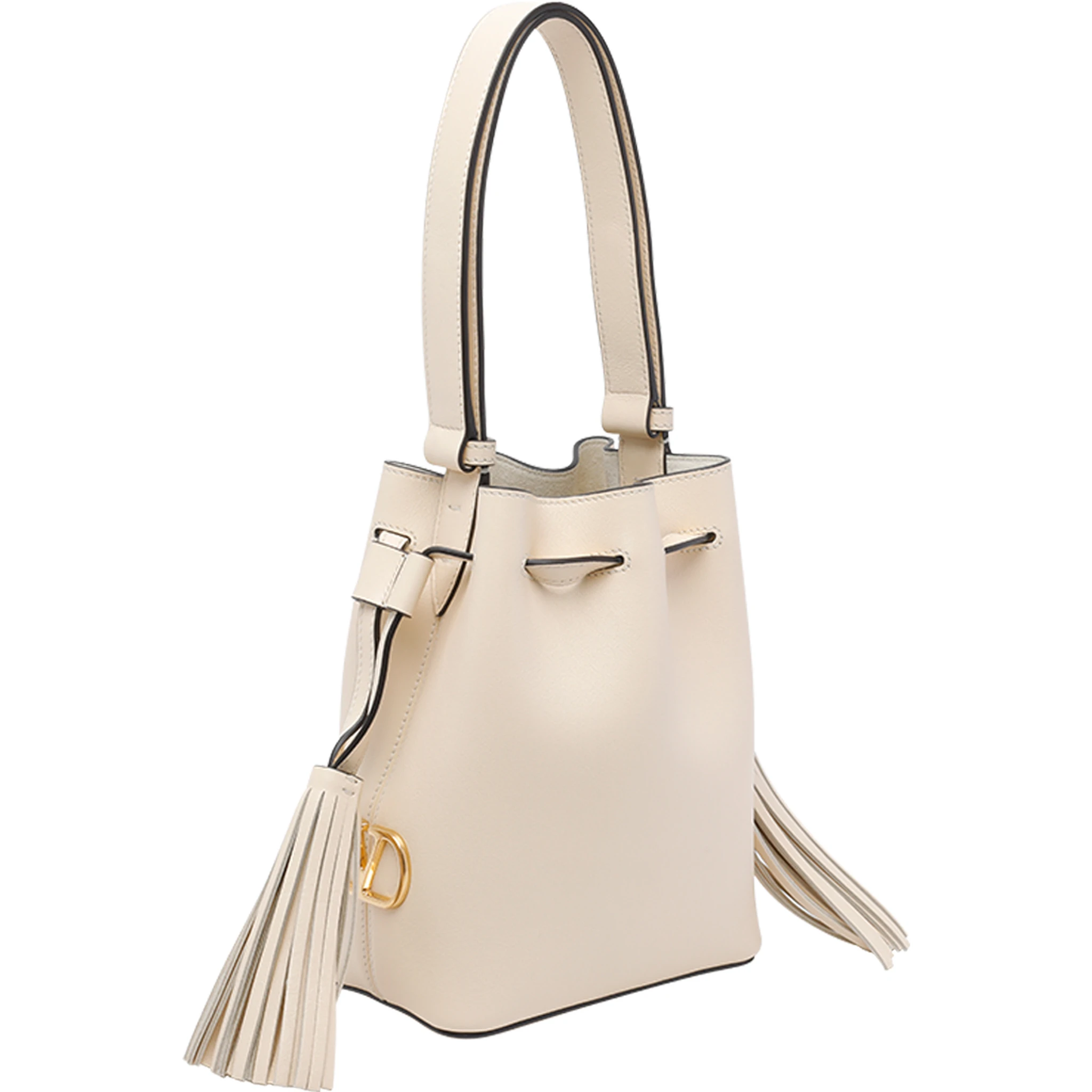 Butter white Drawstring bucket bag