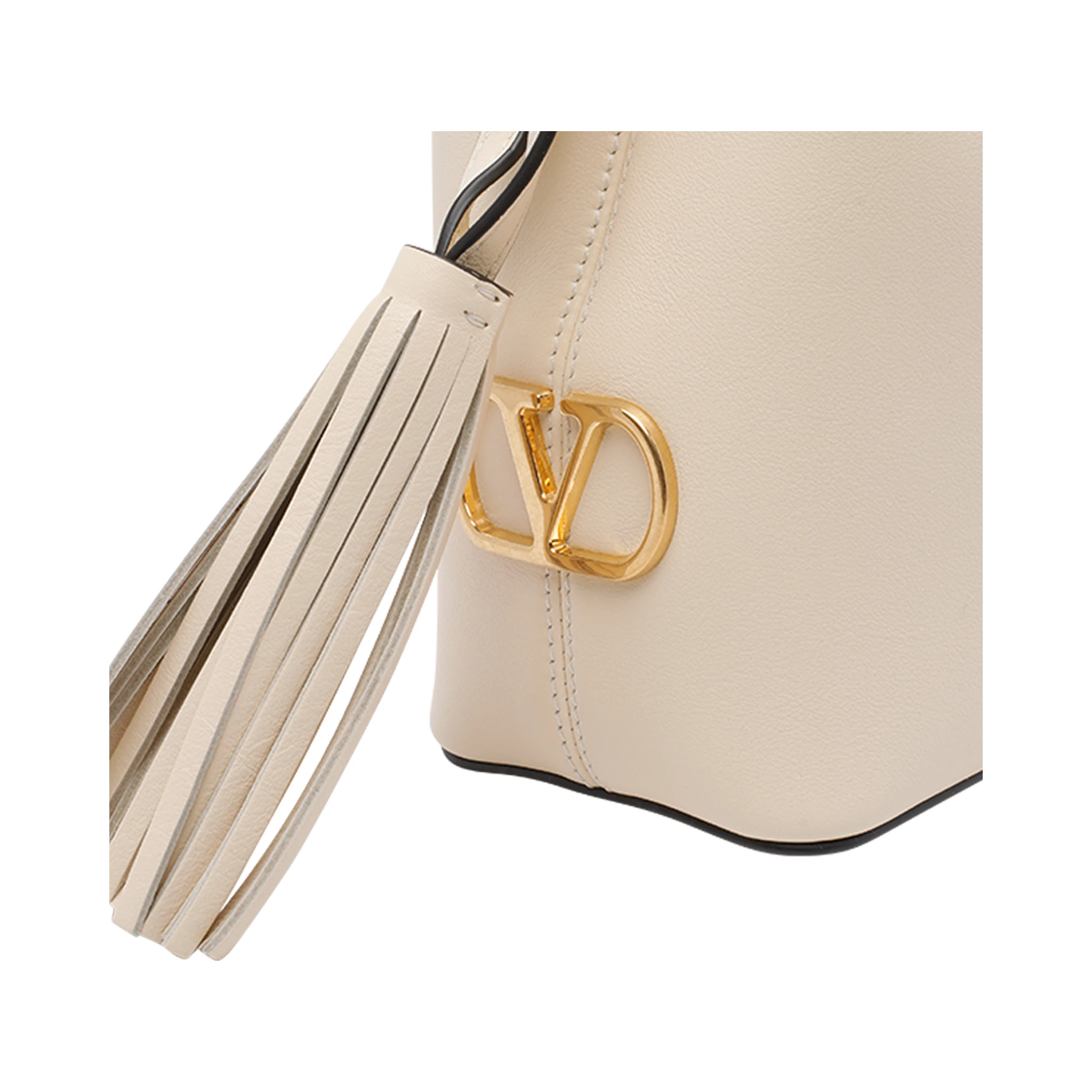 Butter white Drawstring bucket bag