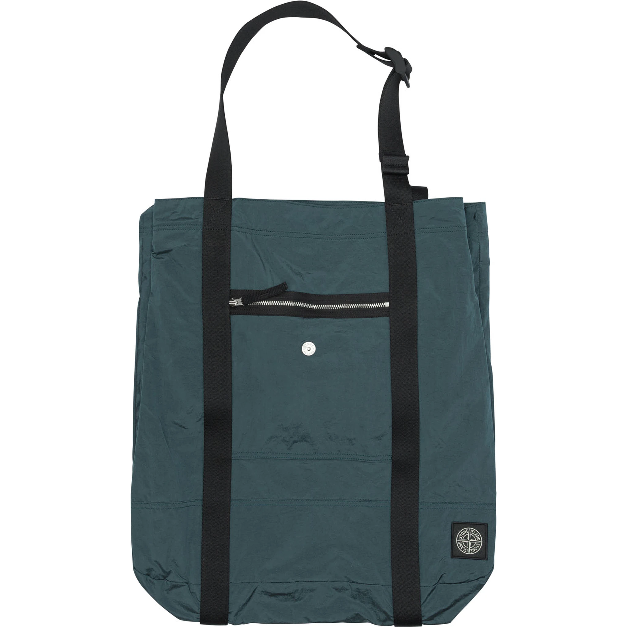 Metal nylon tote shoulder bag