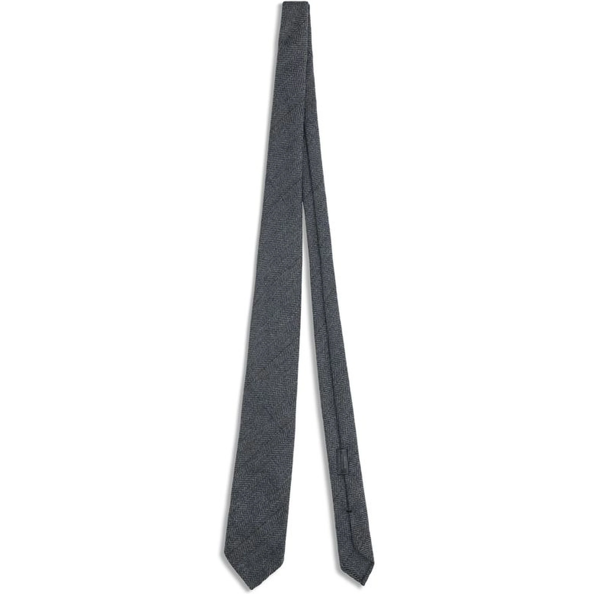 Gray Wool Tie