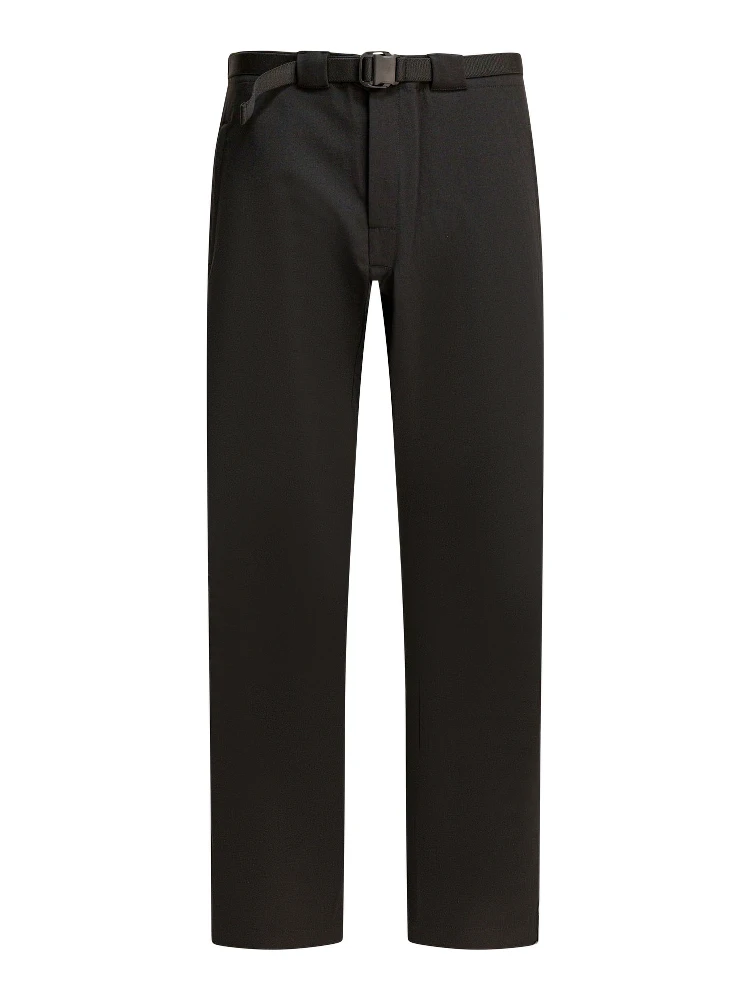 Wool blend belted pants