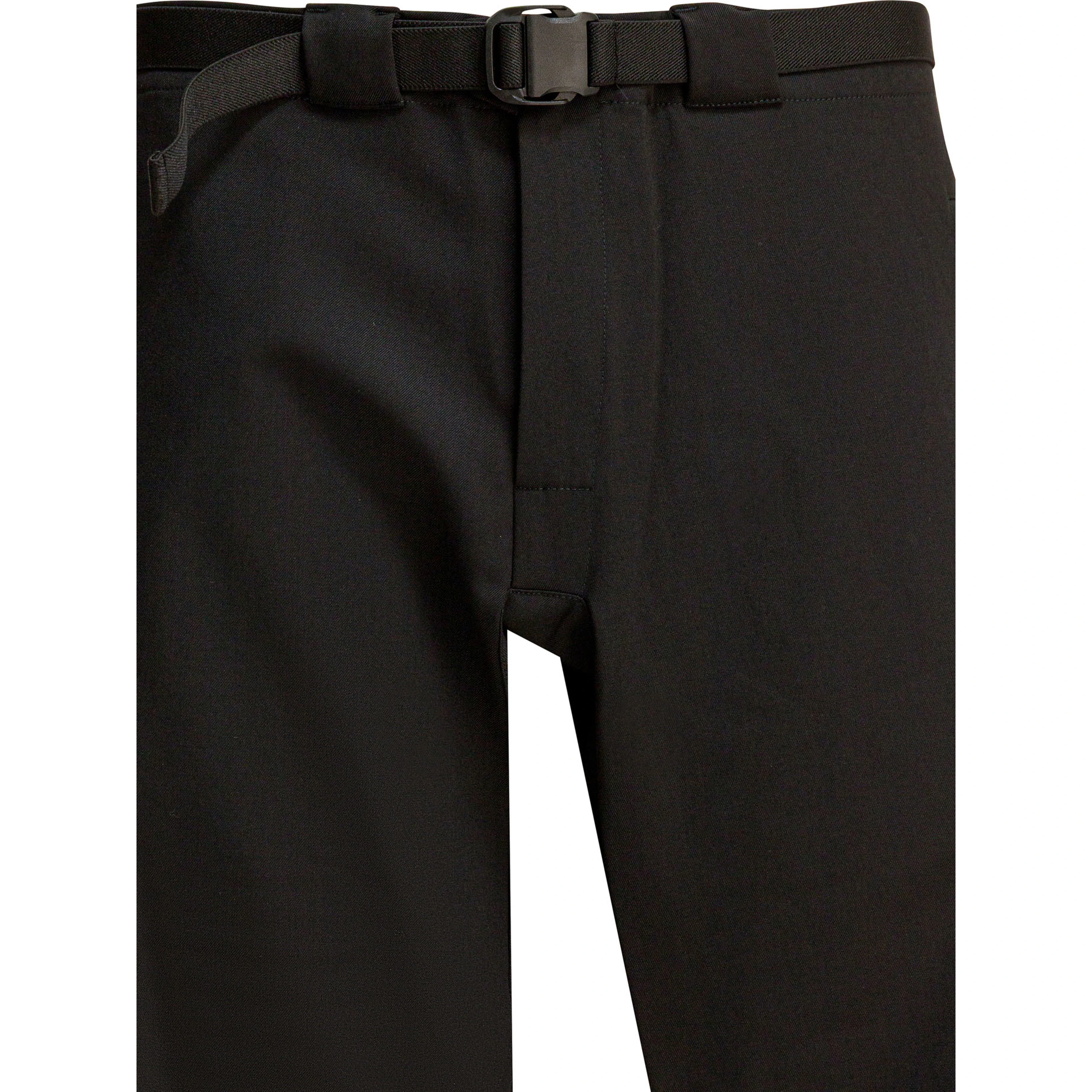 Wool blend belted pants