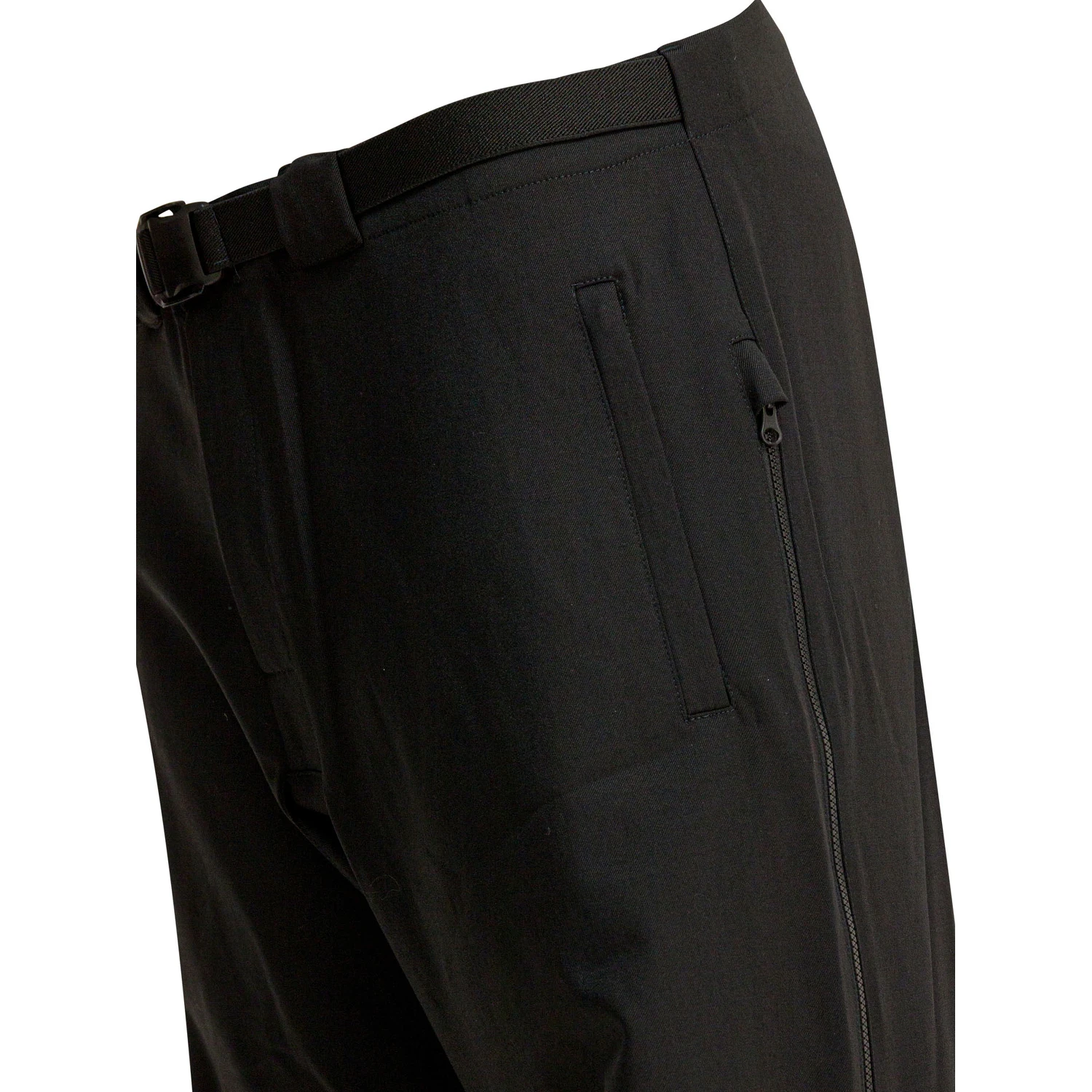 Wool blend belted pants