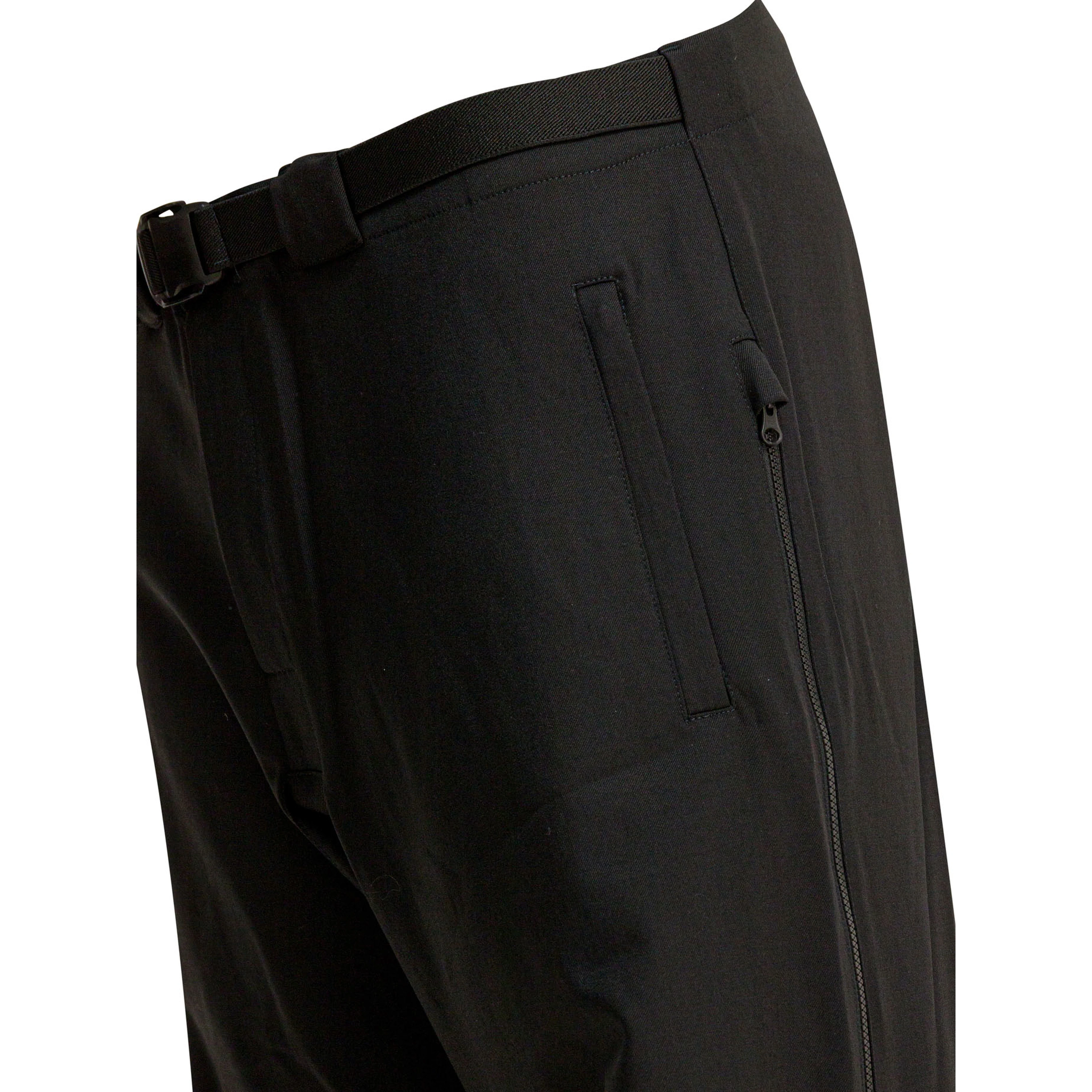 Wool blend belted pants