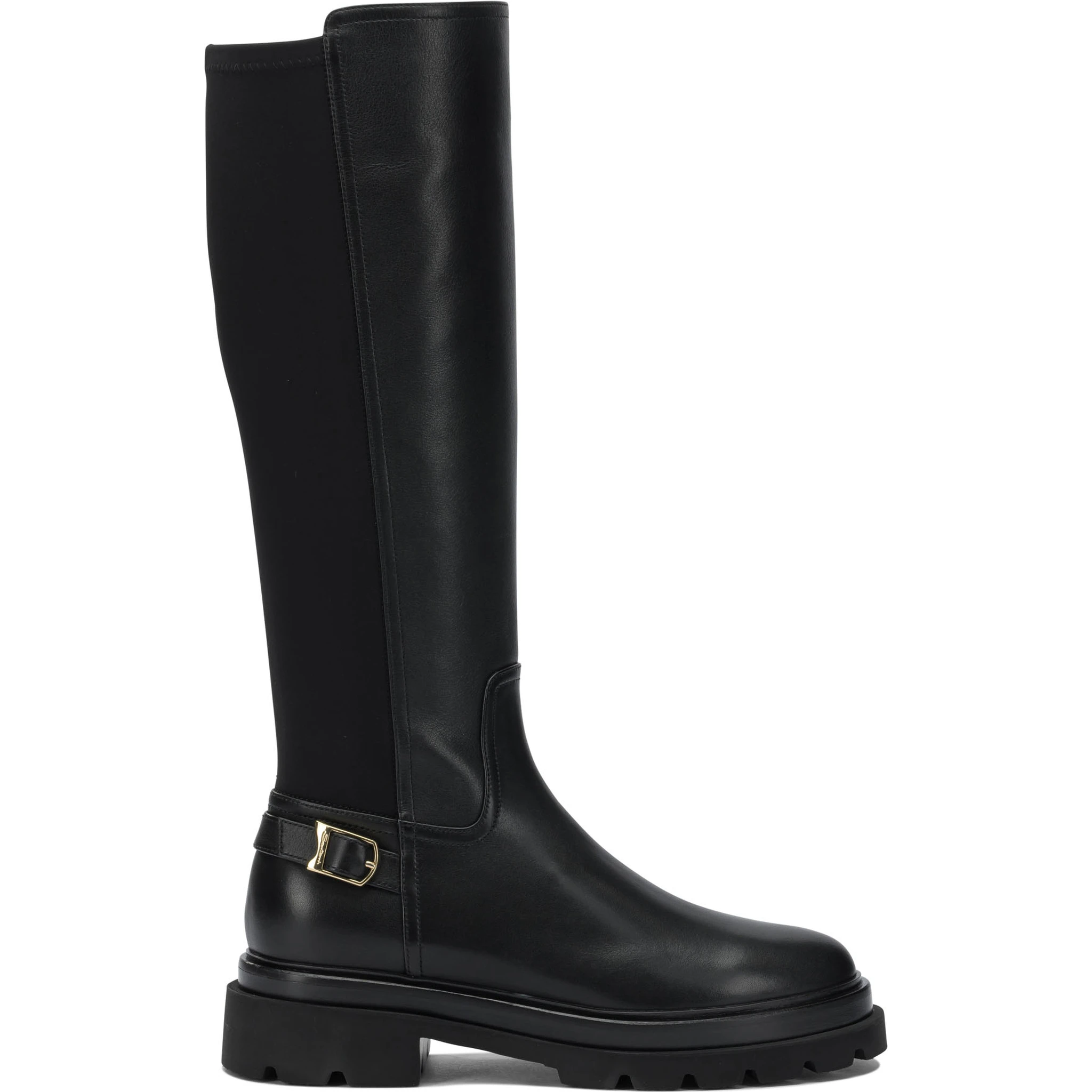 Leather knee-high boots