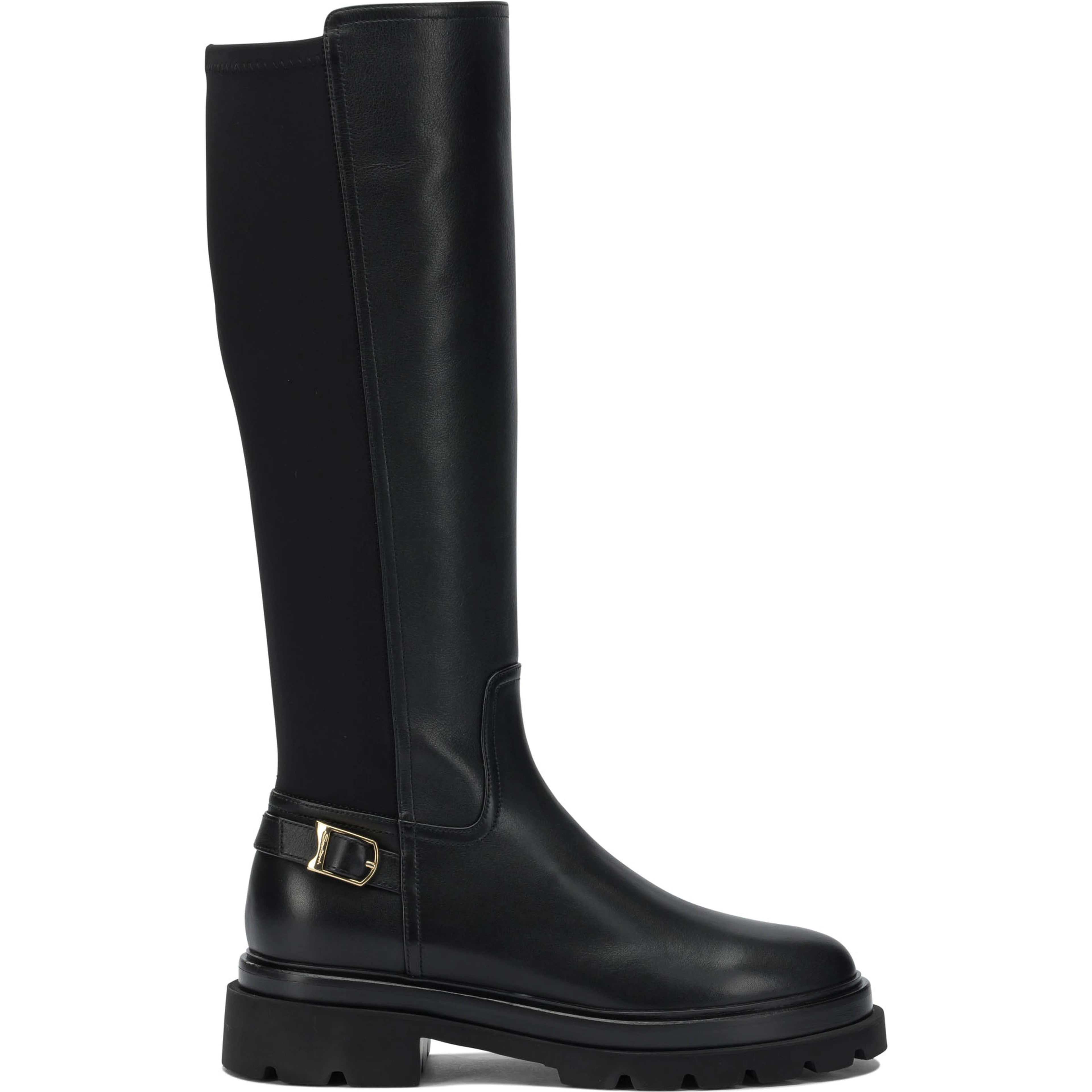Leather knee-high boots