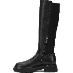 Leather knee-high boots