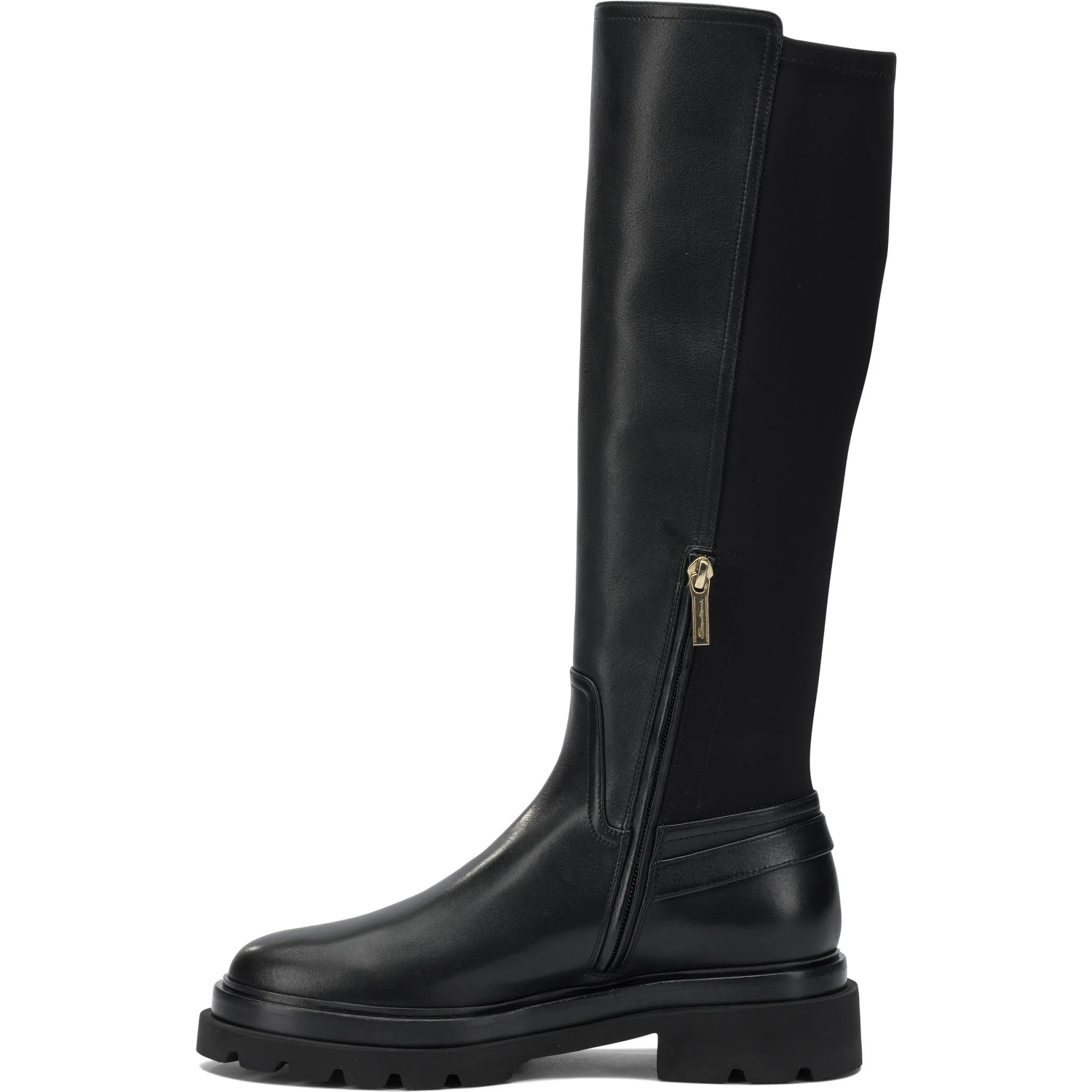 Leather knee-high boots
