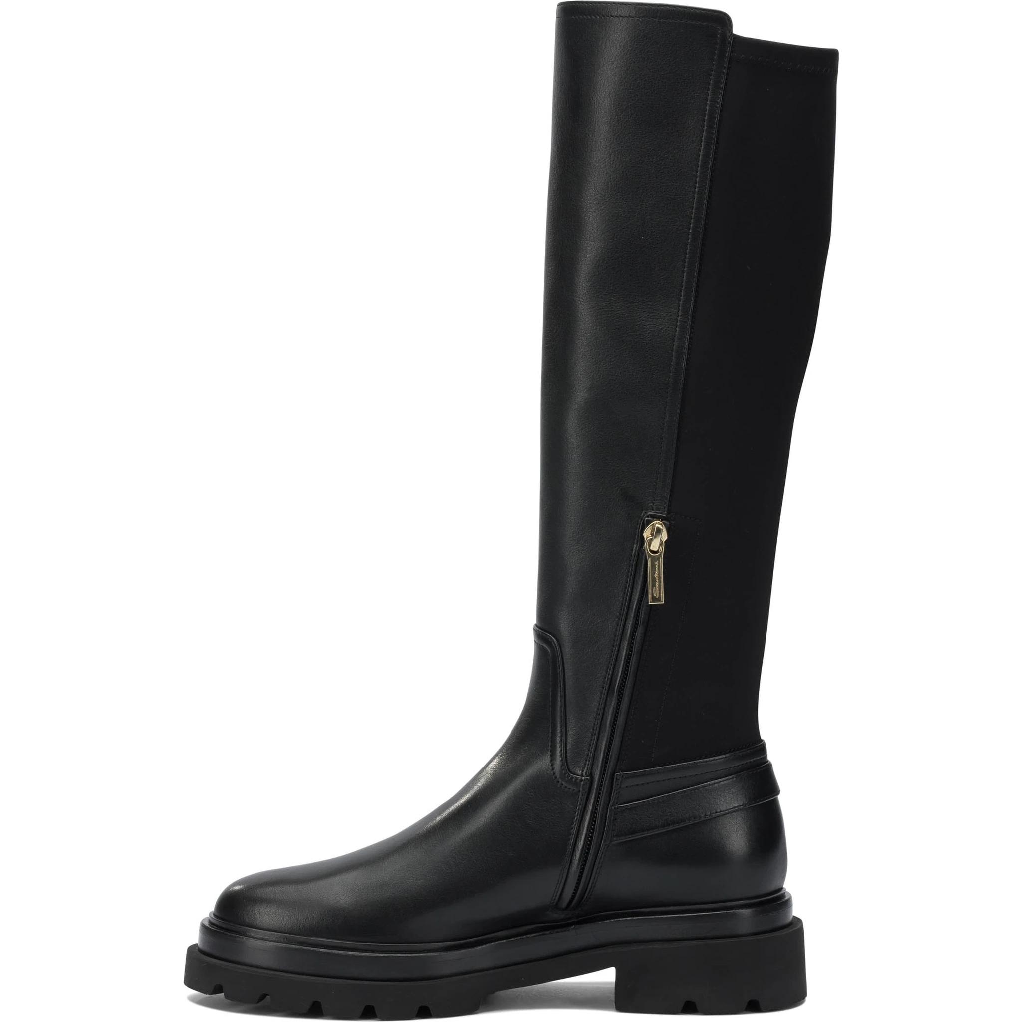 Leather knee-high boots