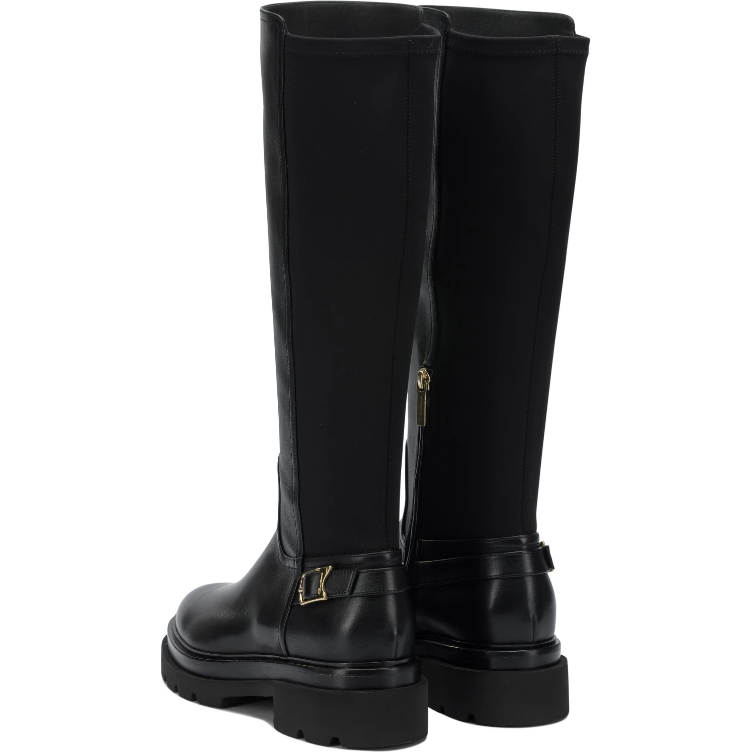 Leather knee-high boots