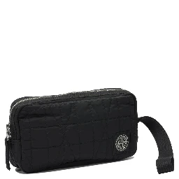 Quilted Nylon Metal Clutch Bag