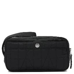Quilted Nylon Metal Clutch Bag