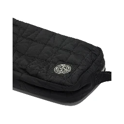 Quilted Nylon Metal Clutch Bag