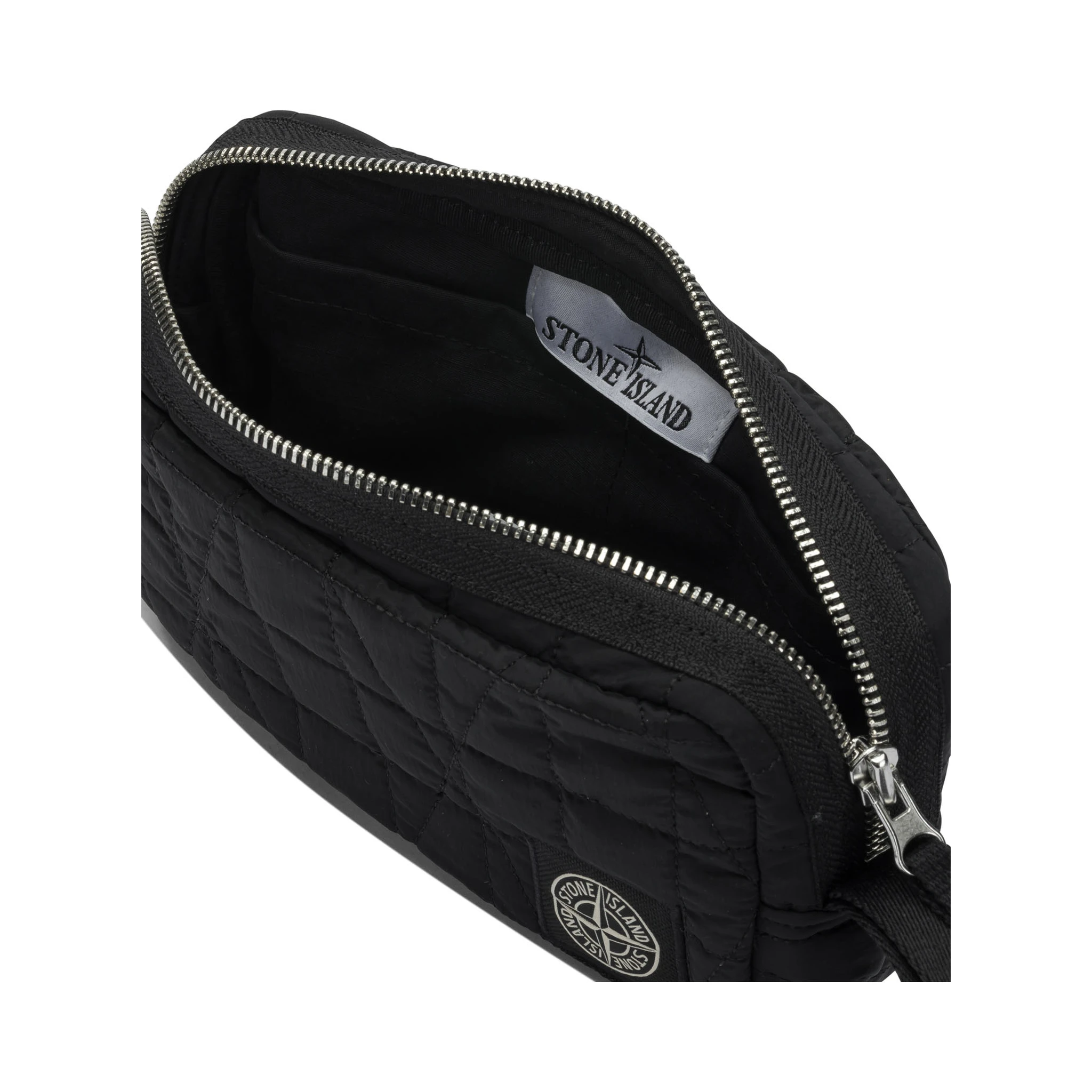 Quilted Nylon Metal Clutch Bag