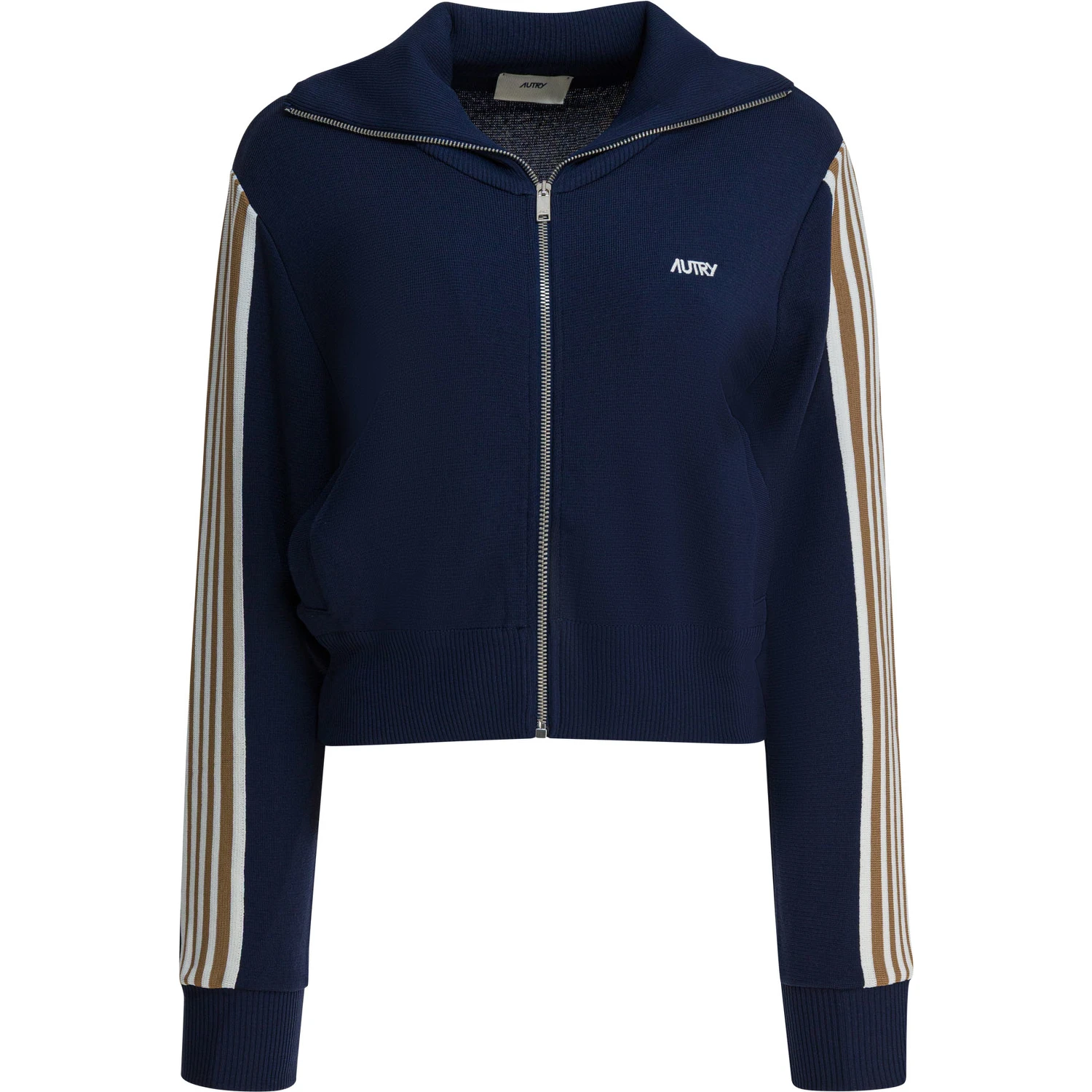 Viscose blend zippered sweatshirt