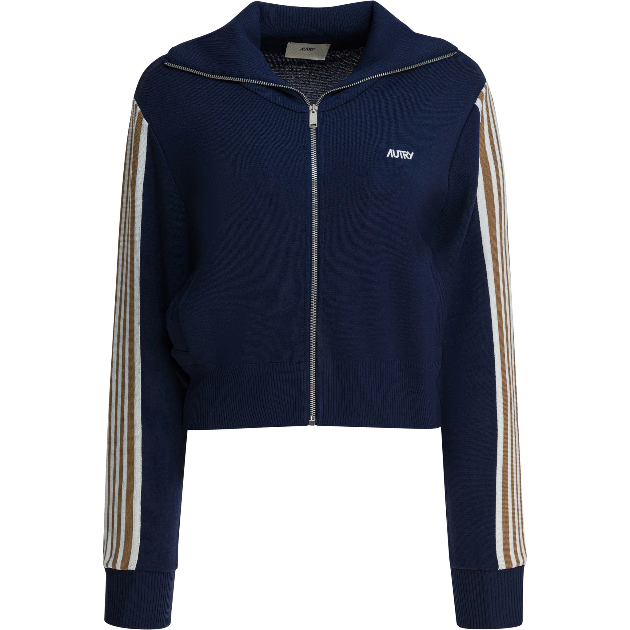 Viscose blend zippered sweatshirt