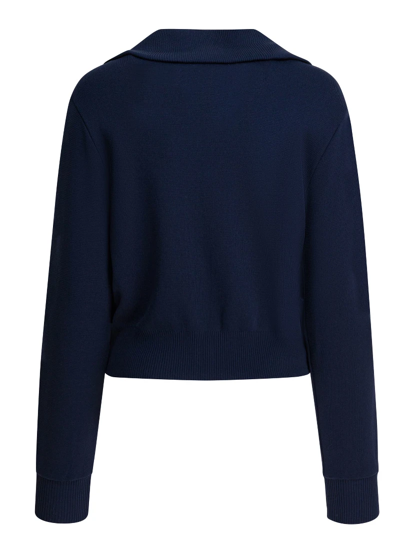 Viscose blend zippered sweatshirt