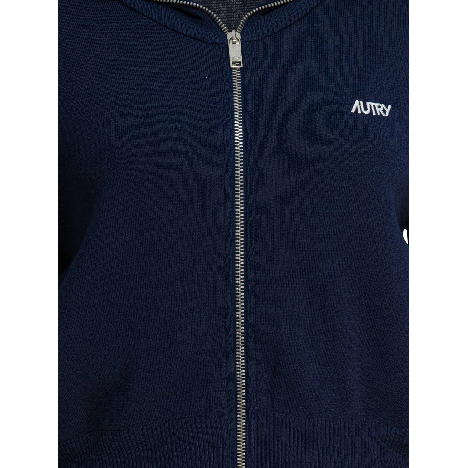 Viscose blend zippered sweatshirt