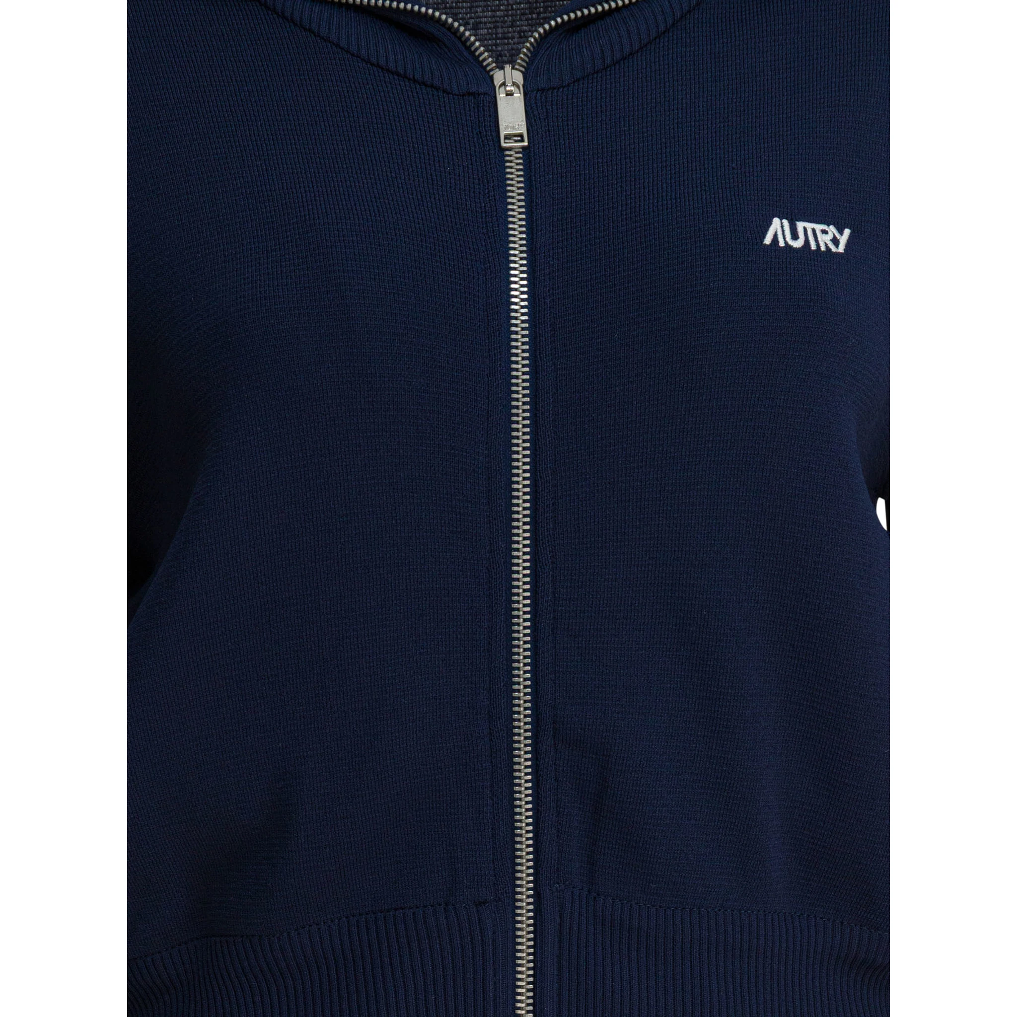 Viscose blend zippered sweatshirt