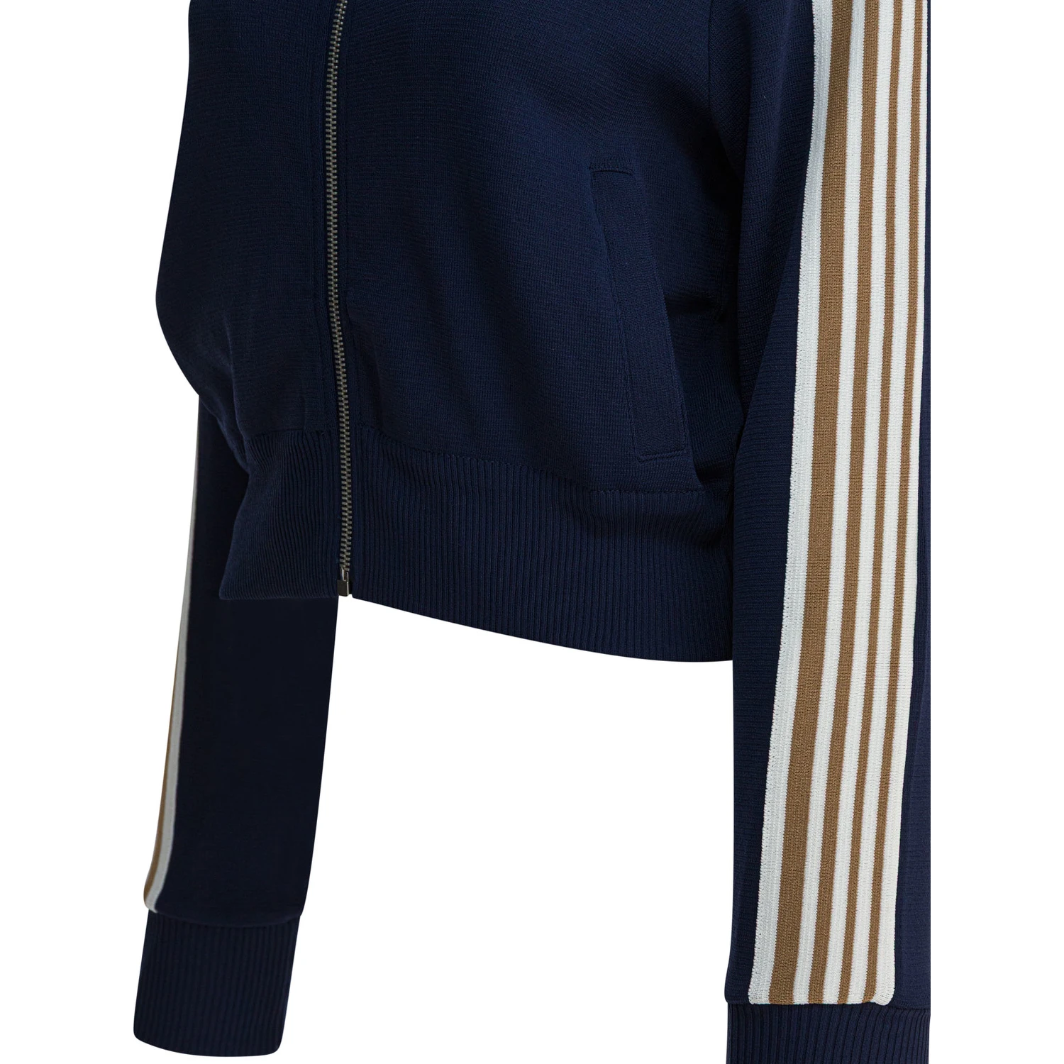Viscose blend zippered sweatshirt
