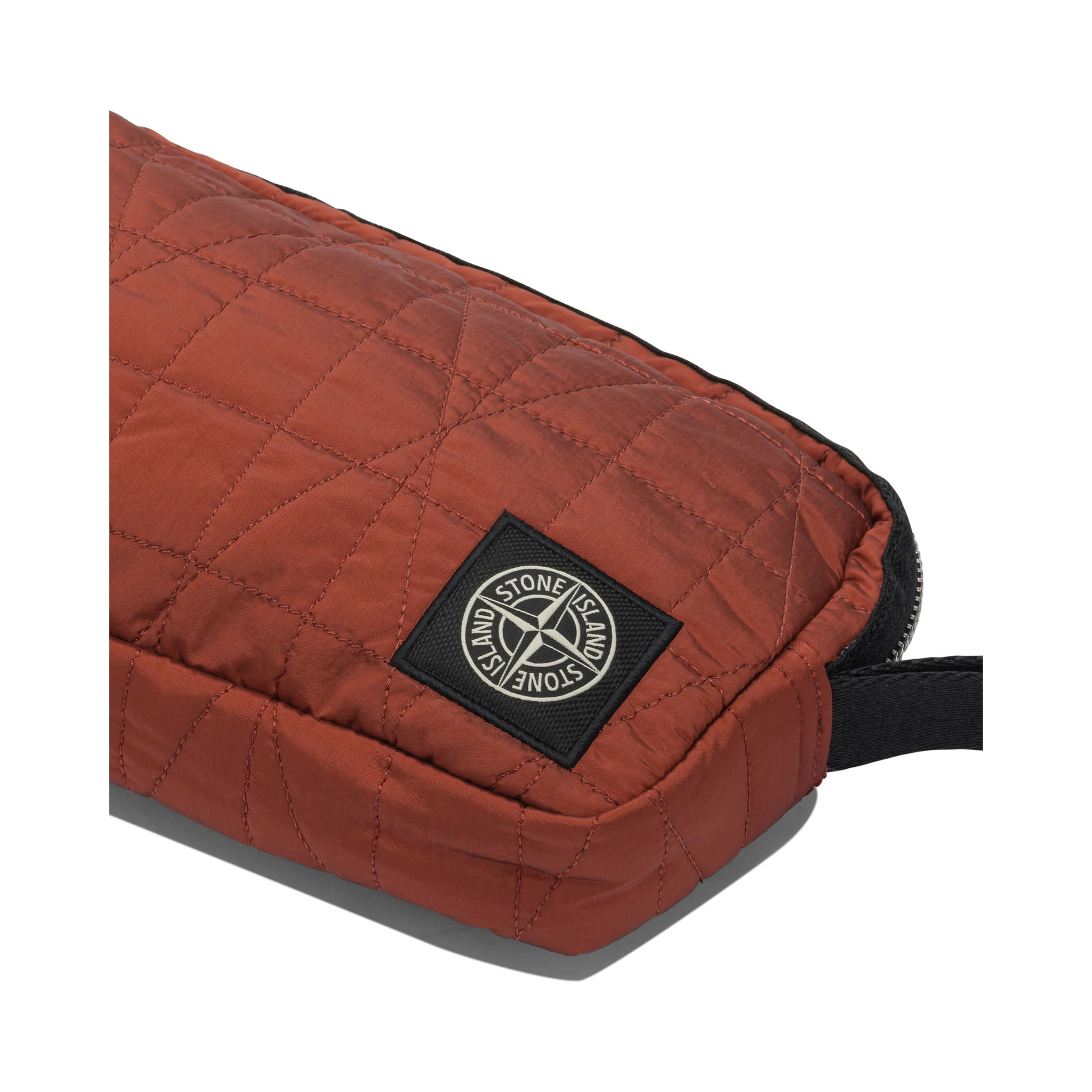 Quilted Nylon Metal Clutch Bag