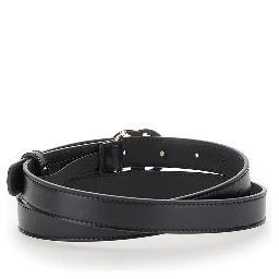Black Belt with GG Buckle in Leather Woman