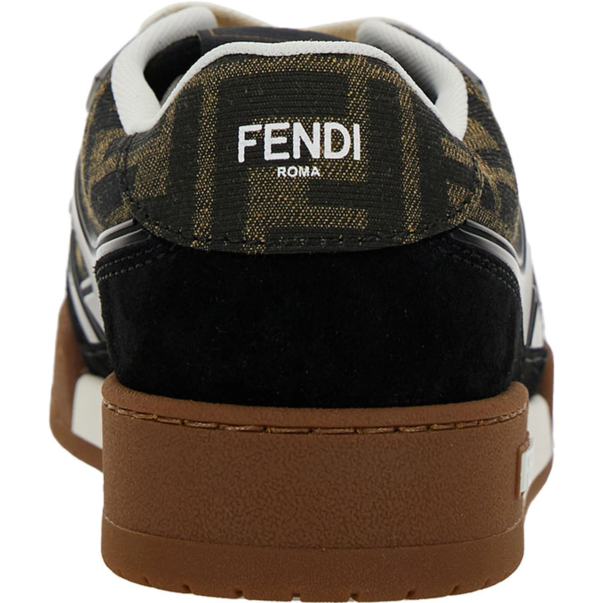 Fendi Match Multicolor Low Top Sneakers with FF Appliqué in Leather Woman