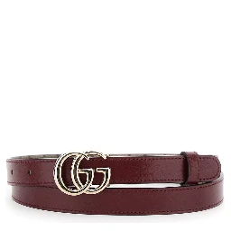 Beige Reversible Belt with GG Buckle in GG Canvas Woman