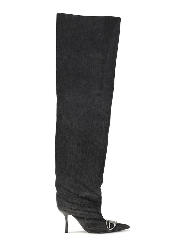 Black Fabric Over The Knee