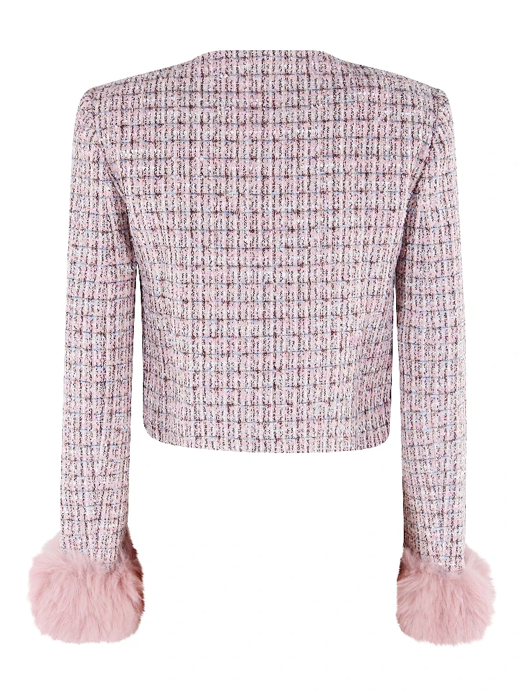 Bouclé Fur-Trim Jacket alternative