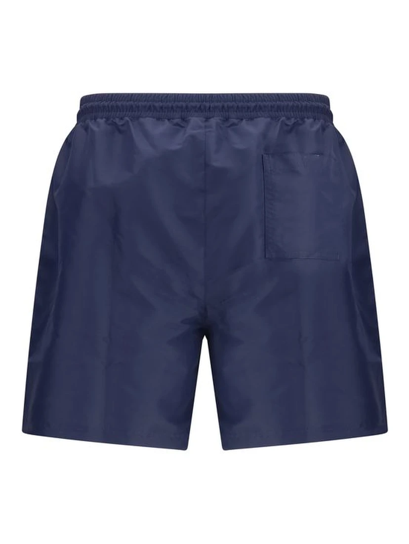 Blue Polyester Swim Shorts