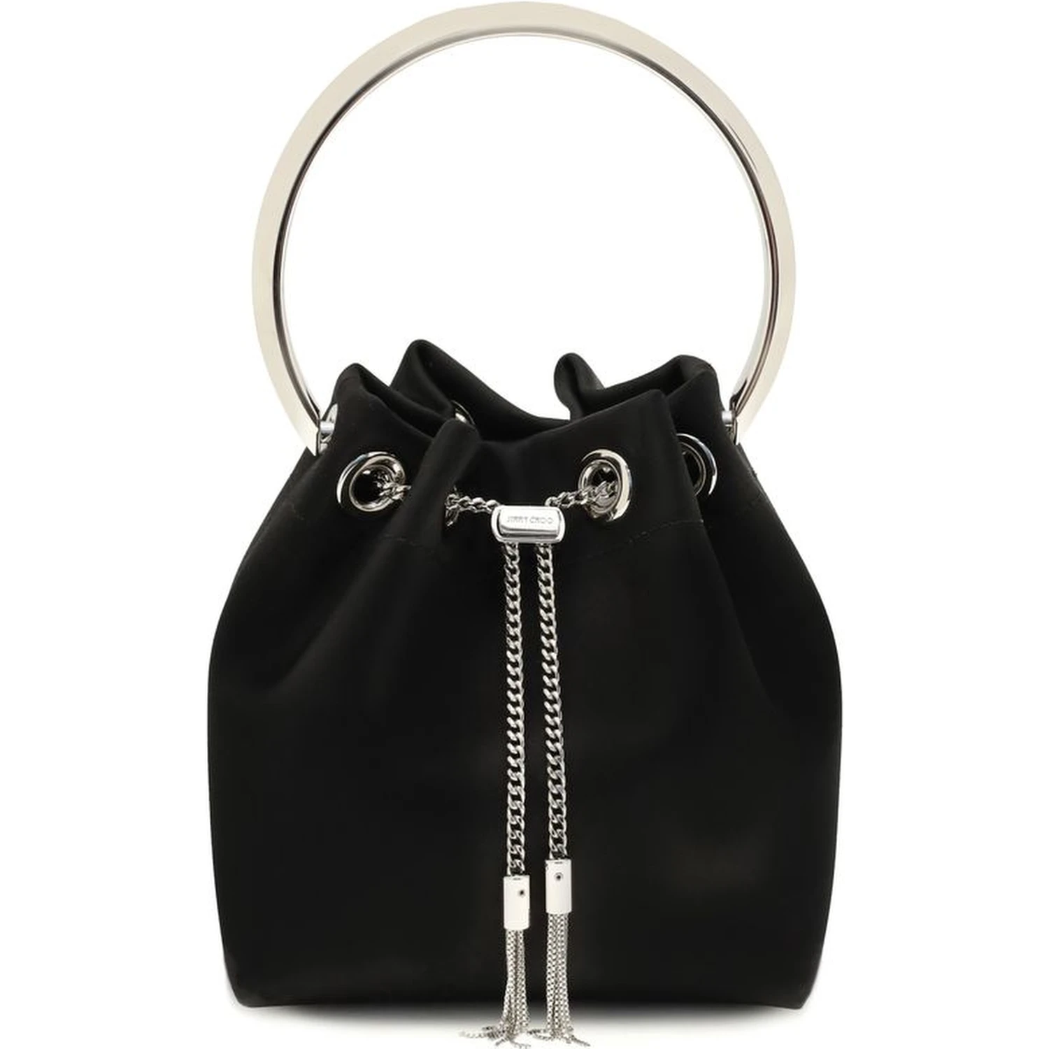 Black Silk Backet Bag
