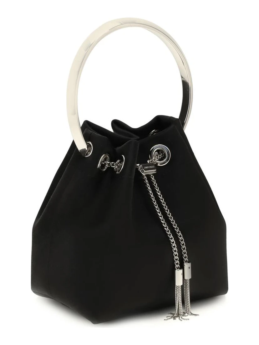 Black Silk Backet Bag