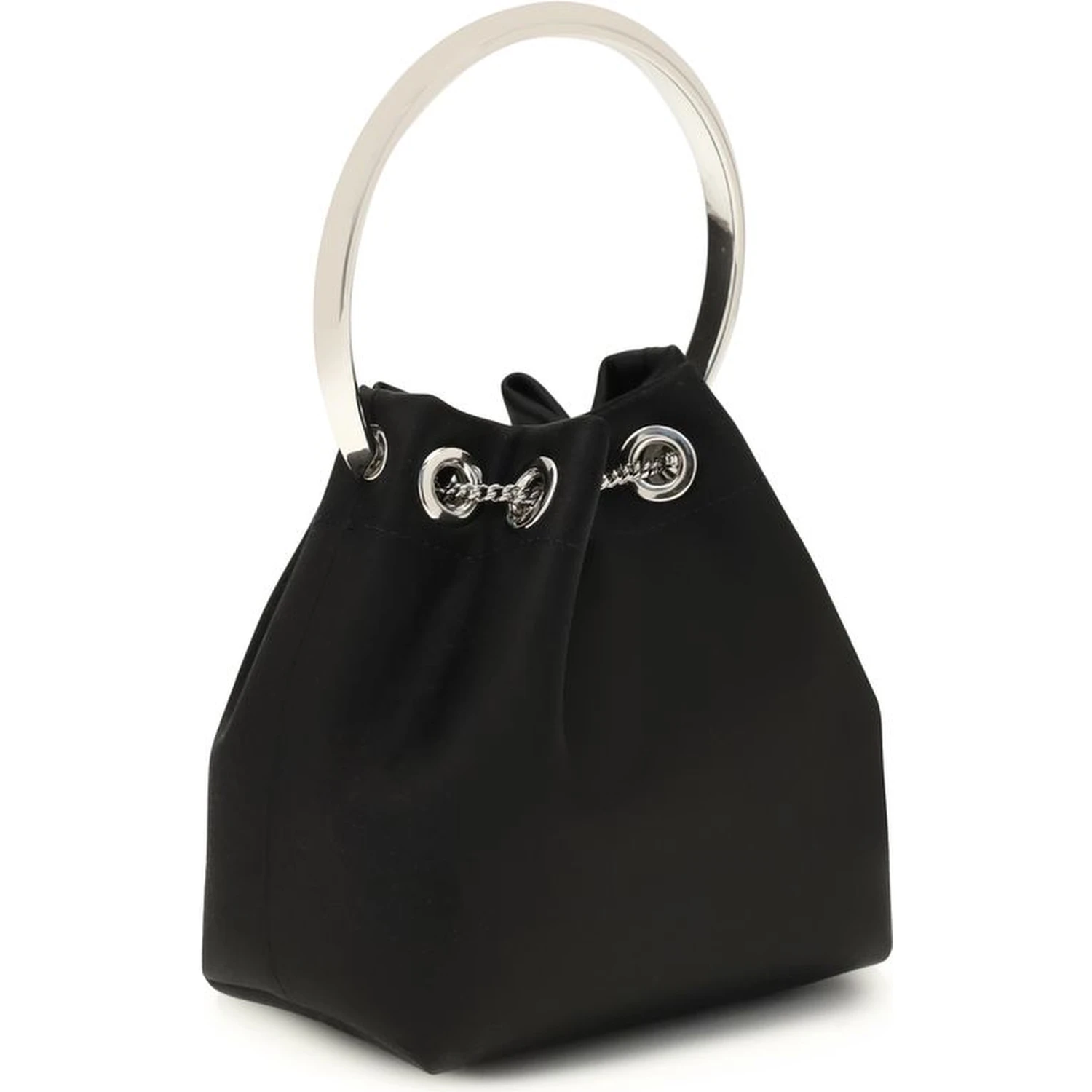 Black Silk Backet Bag