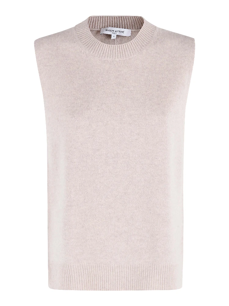 Sleeveless knitted vest