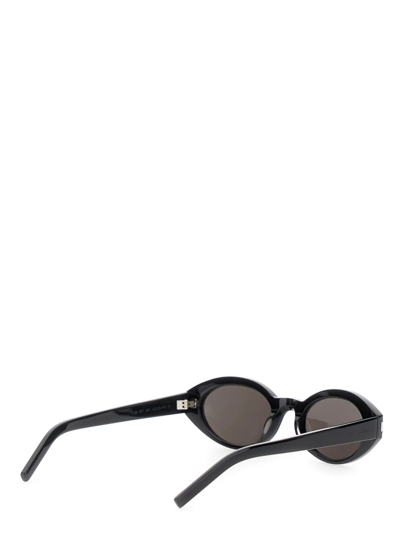 SL 567 Black Sunglasses with Logo Temples in Acetate Woman