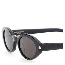 SL 567 Black Sunglasses with Logo Temples in Acetate Woman