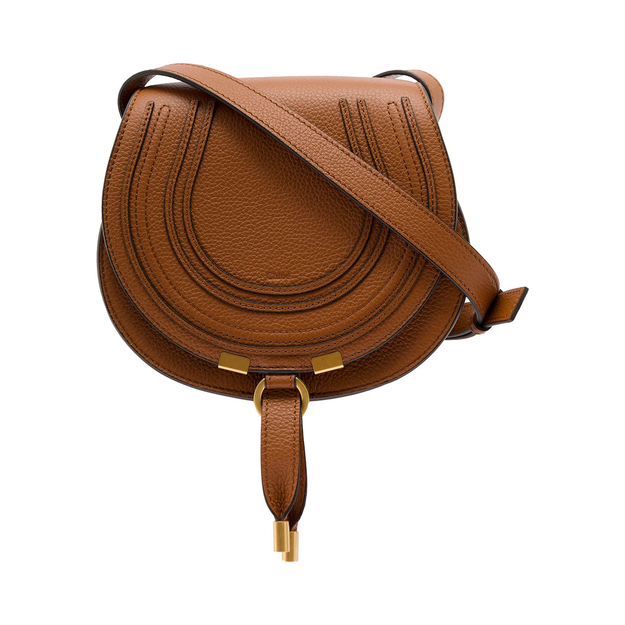 Marcie Beige Leather Saddle bag Woman Chloé