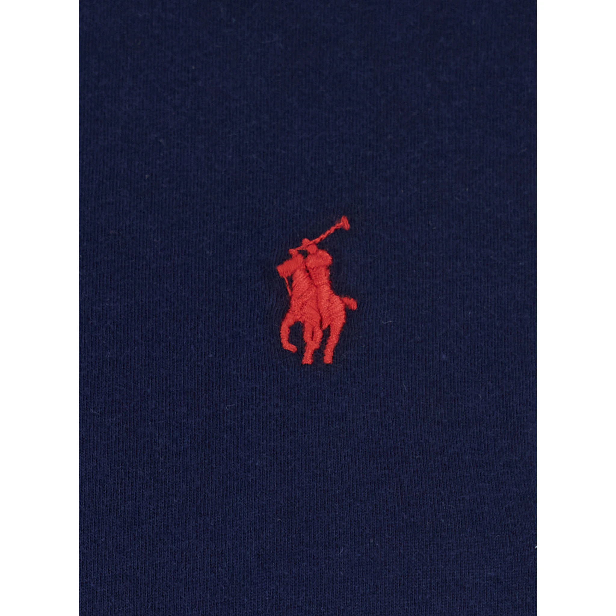 Blue Crewneck T-Shirt with Contrasting Logo Embrodery in Cotton Woman