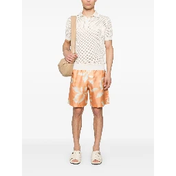 Perforated detail polo shirt