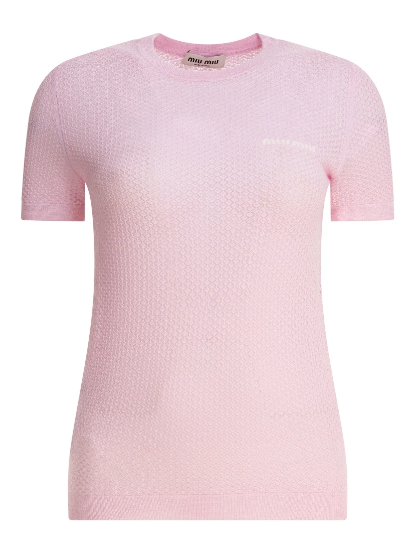 Cashmere t-shirt with logo