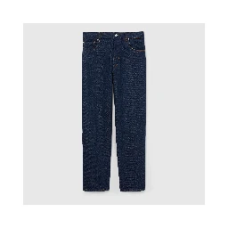 Slim-fit cotton denim pants