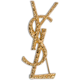 Opyum YSL Twisted Metal Brooch Saint Laurent Woman