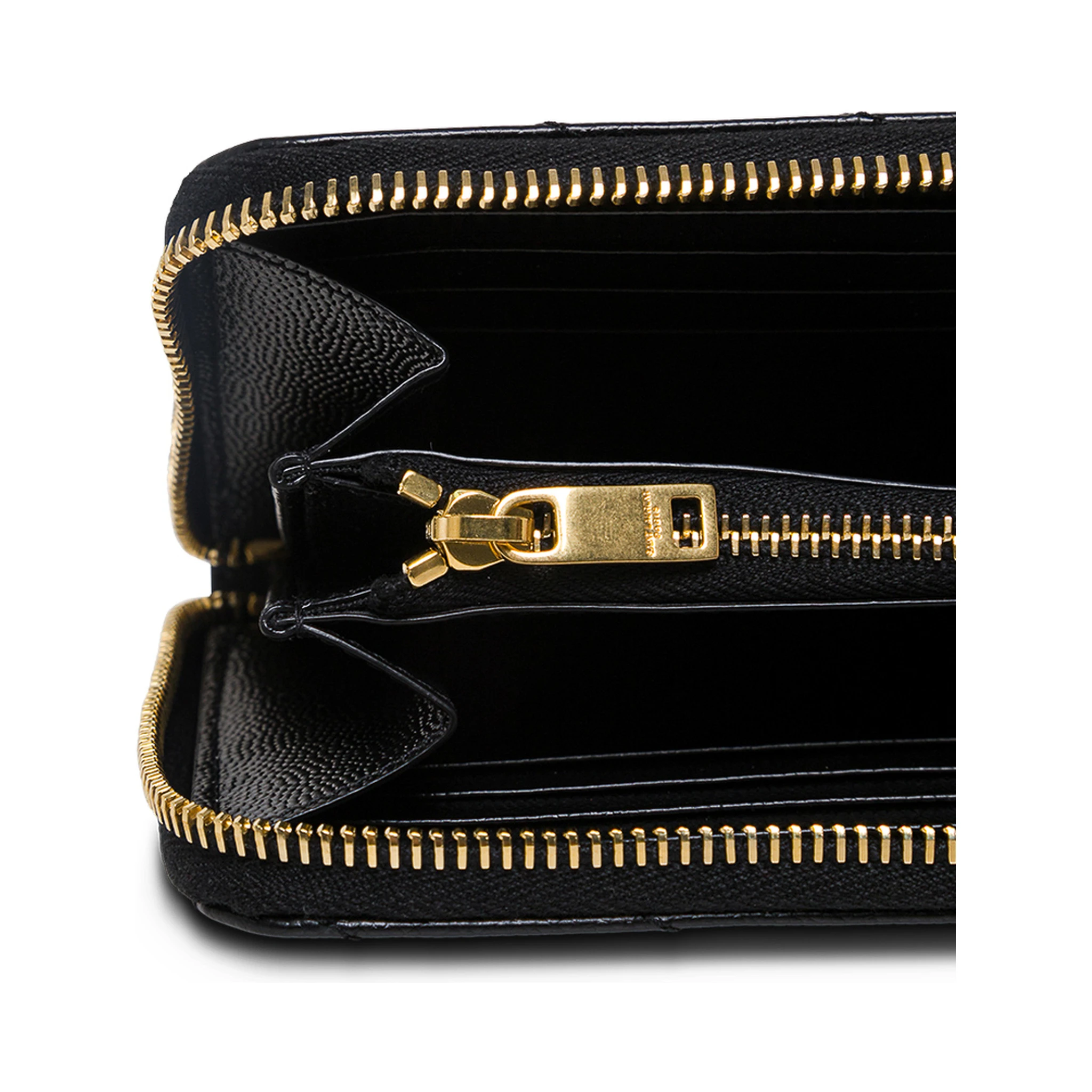 Black Leather Monogram Wallet