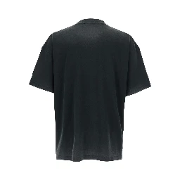 Thoroughbred Black T-Shirt with Doberman Graphic Print and Logo Lettering on the Front in Cotton Man